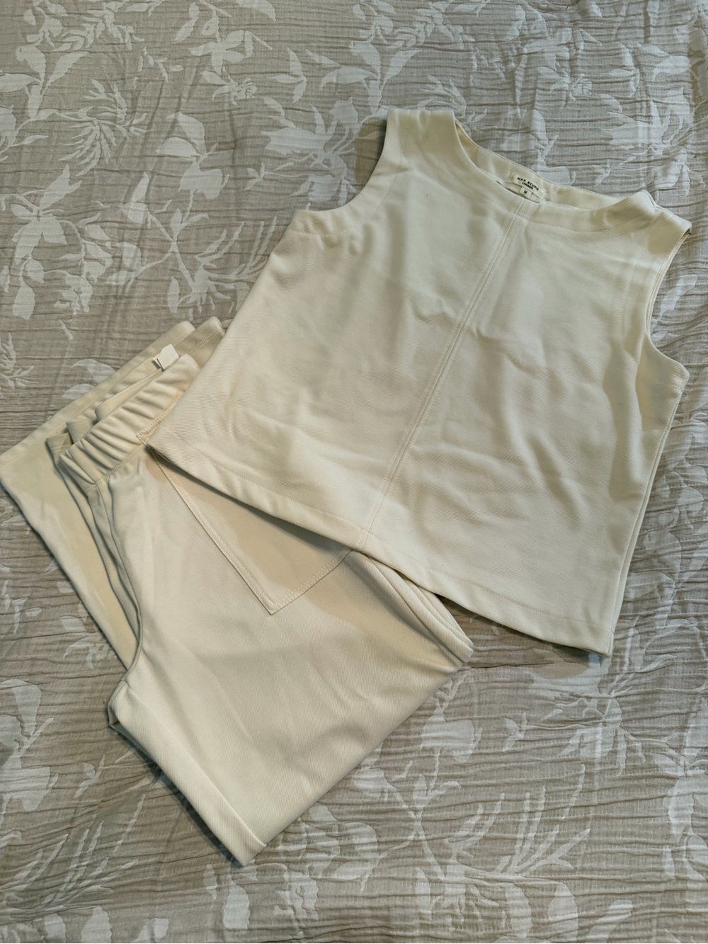 Max Studio Kids Cream Sleeveless Pajama Set - Soft Ivory Two-Piece